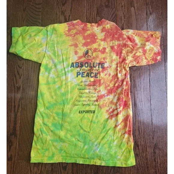 Vintage Absolute Peace Lisa Taylor Shirt 1994 Size L Tie Dye Clay Hill